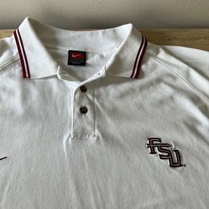 Nike FSU Seminole's White Polo XXL